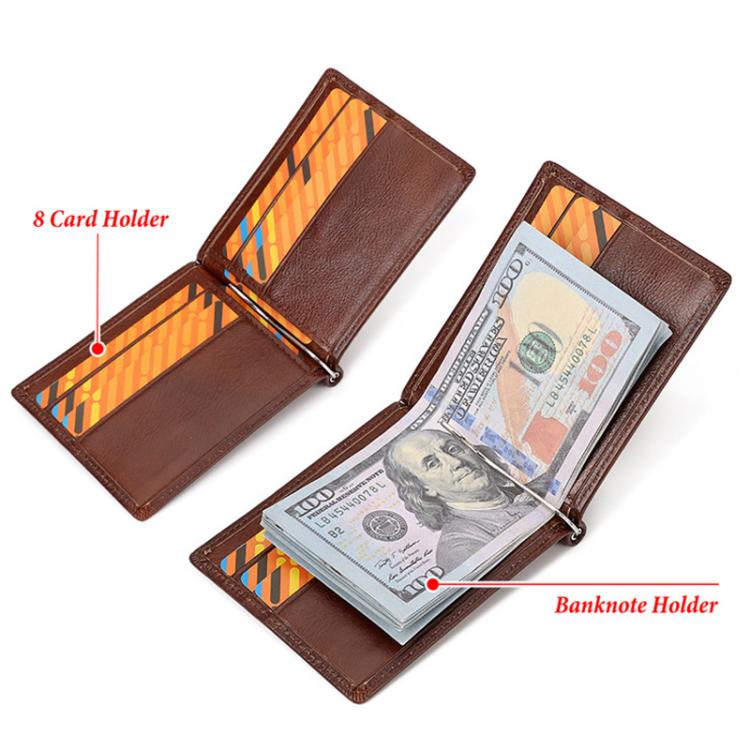 HUMERPAUL BP827 Simple Leather Wallet Lightweight Men Card Holder