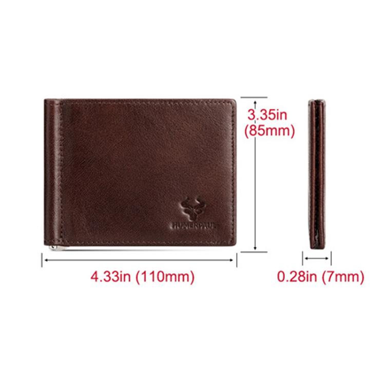 HUMERPAUL BP827 Simple Leather Wallet Lightweight Men Card Holder