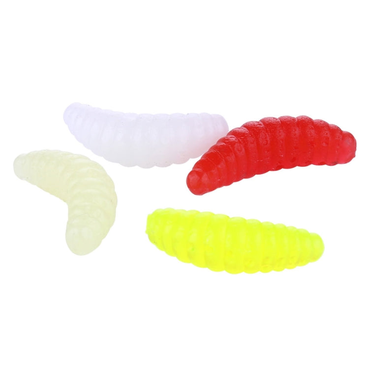 HENGJIA SO106 50 PCS 20mm Simulation Bread Bait Worms Crescent Soft Bait Horseback Fish Worm Bait Fishing Gear