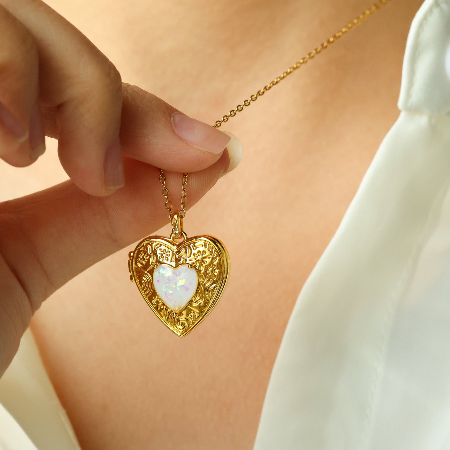 Valentine's Day Special-interest Design Love Pendant Necklace Copper Plated Real Gold