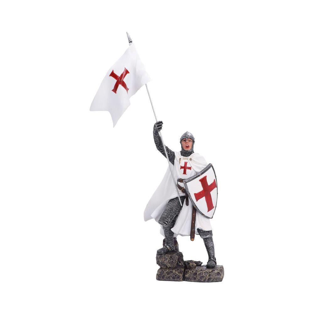 Templar Knight Statue 31.6cm Medieval Crusader Figurine Historical Ornament