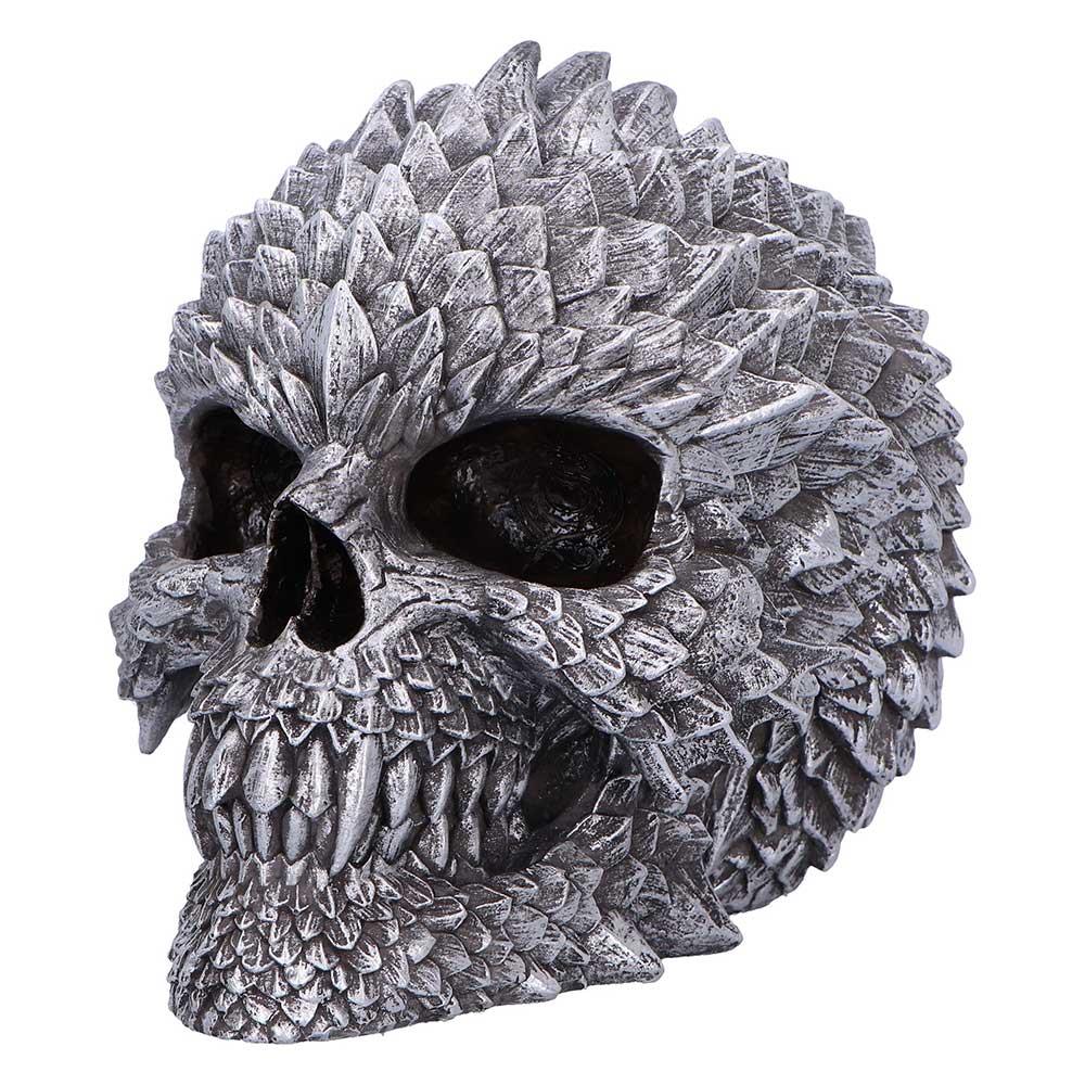 Dragon Scale Skull Statue Scaled Remains Figurine Gothic Collectible Ornament