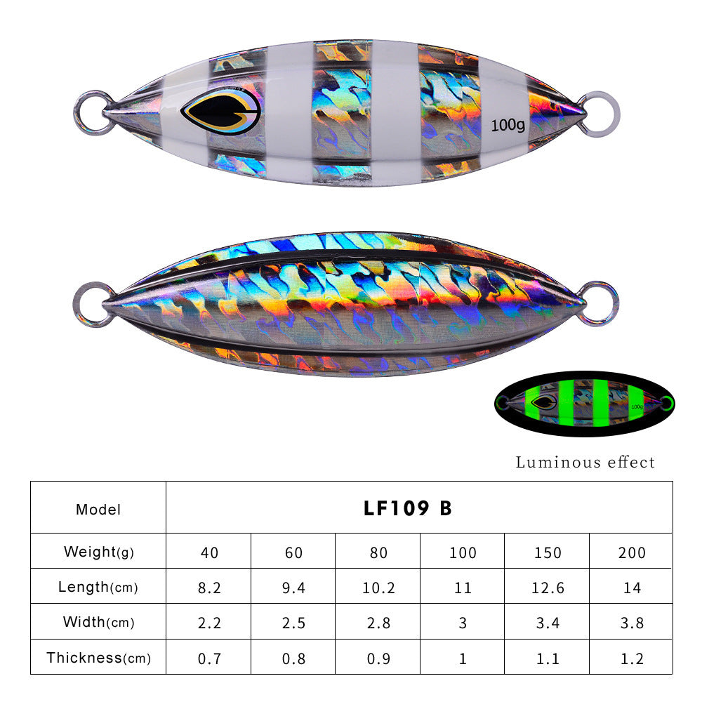 Submerged Metal Luminous Lure For Sea Fishing