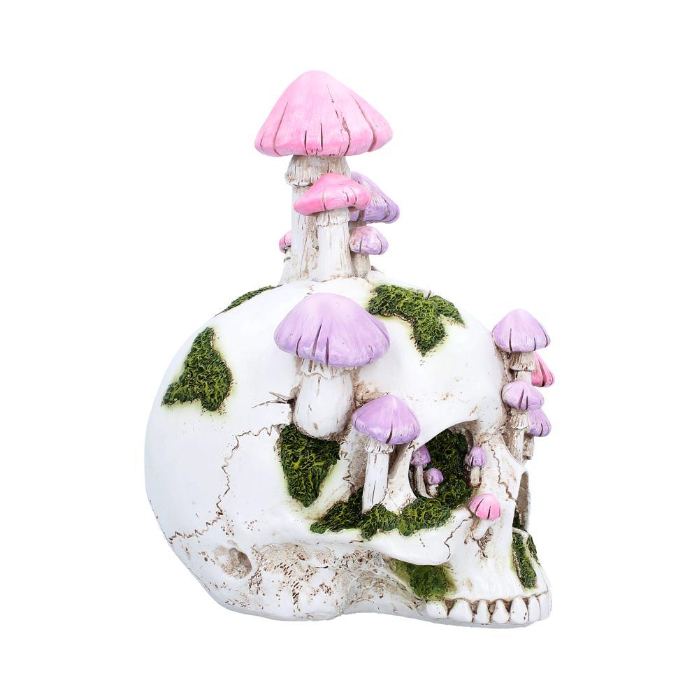 Fantasy Skull Sculpture Mushroom Garden Ornament Gothic Decorative Display