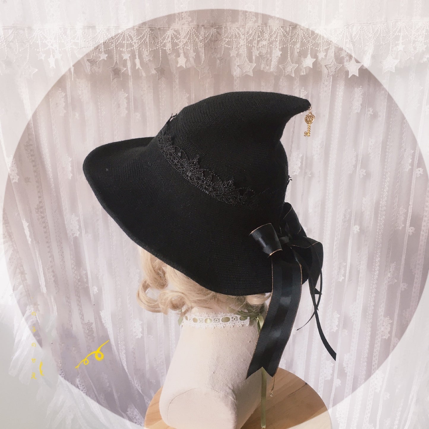 Element Witch Hat Daily Lolita Style Knitted Witch Hat