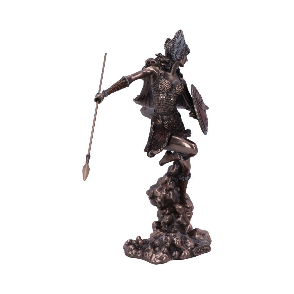 Bronze Norse Valkyrie Warrior Figurine Female Viking Goddess Mythology Statue