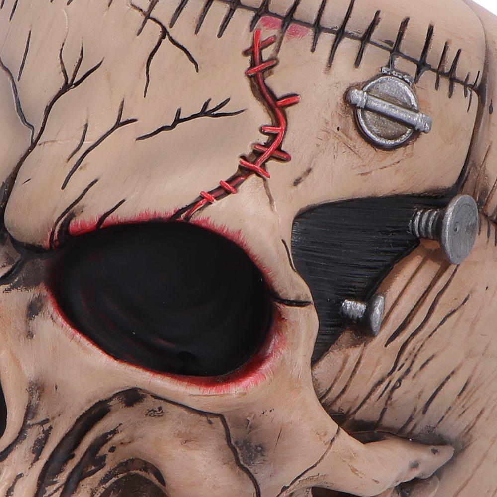 Frankenstein Monster Skull Ornament 15.1cm Gothic Horror Stitched Head Halloween Gift