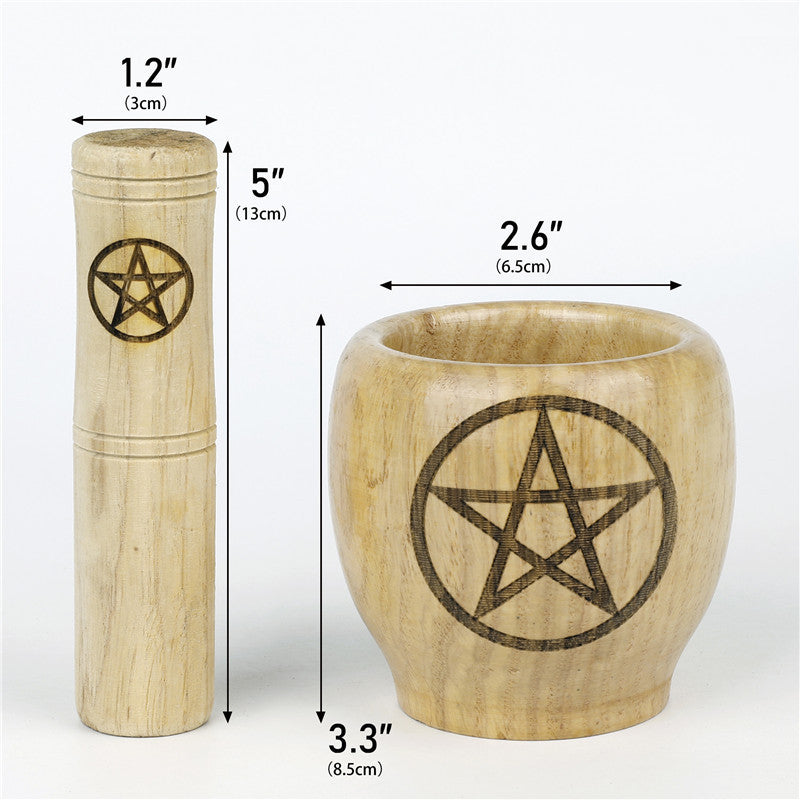 Wooden Masher Mashing Medicine Pot Altar Ornament