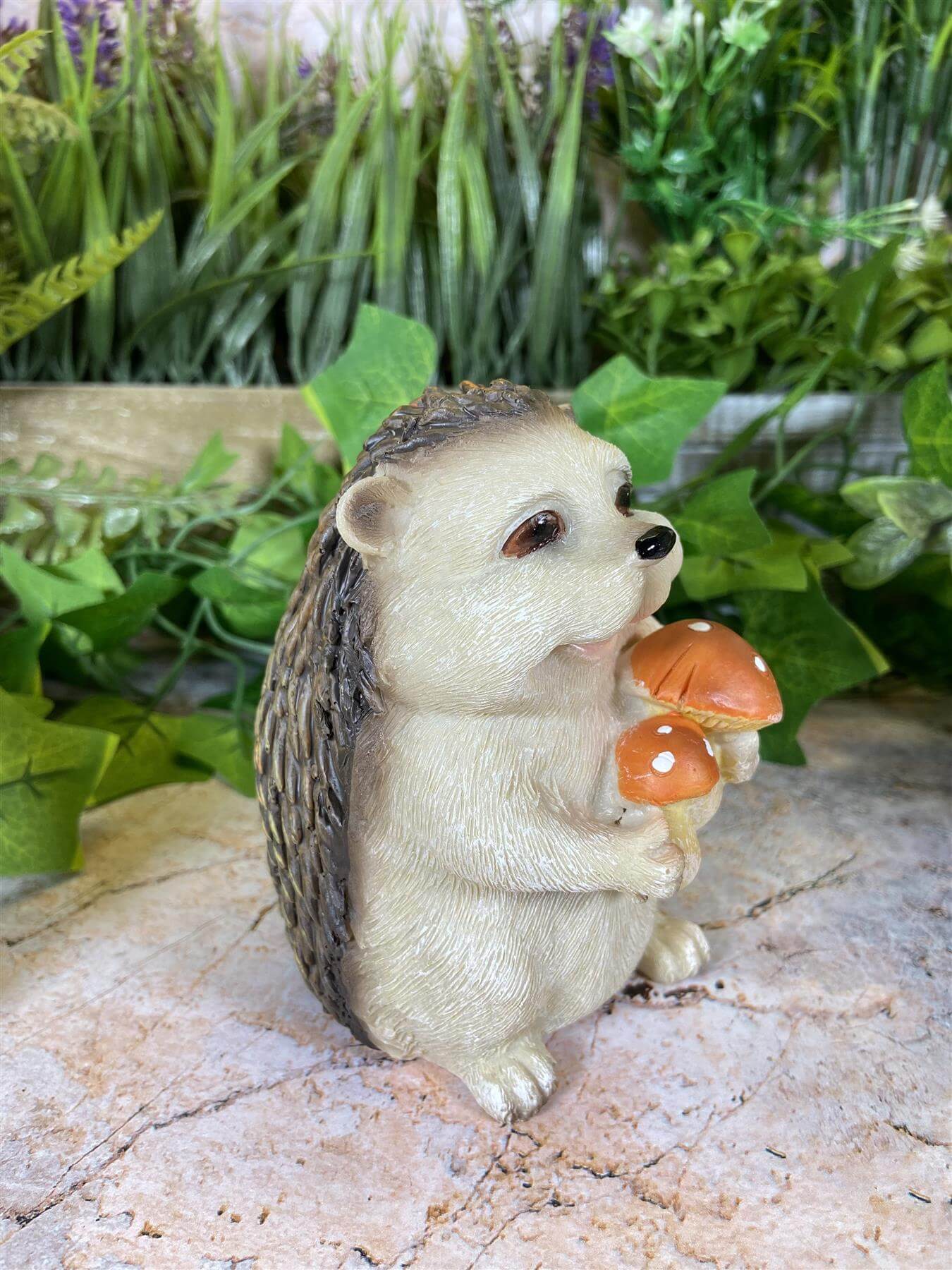 Whimsical Hedgehog Garden Ornament Handmade Resin Figurine Home Decor-Osiris Craftworks