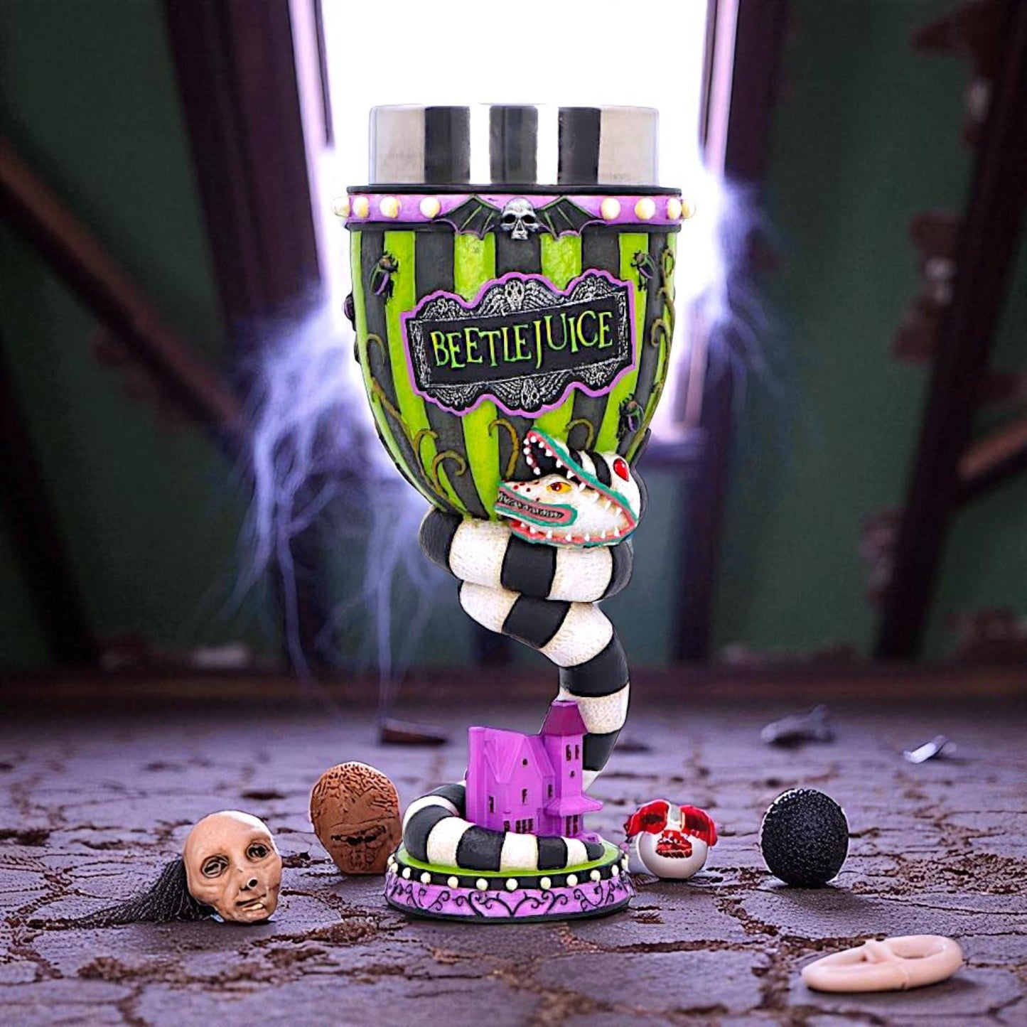 Official Beetlejuice Chalice Licensed Gothic Goblet Movie Memorabilia Art Decor