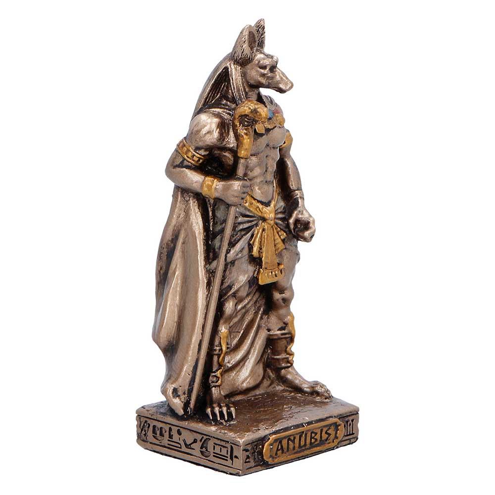 Small Anubis Egyptian God Mini Figurine Afterlife Deity Statue Mythology Decor