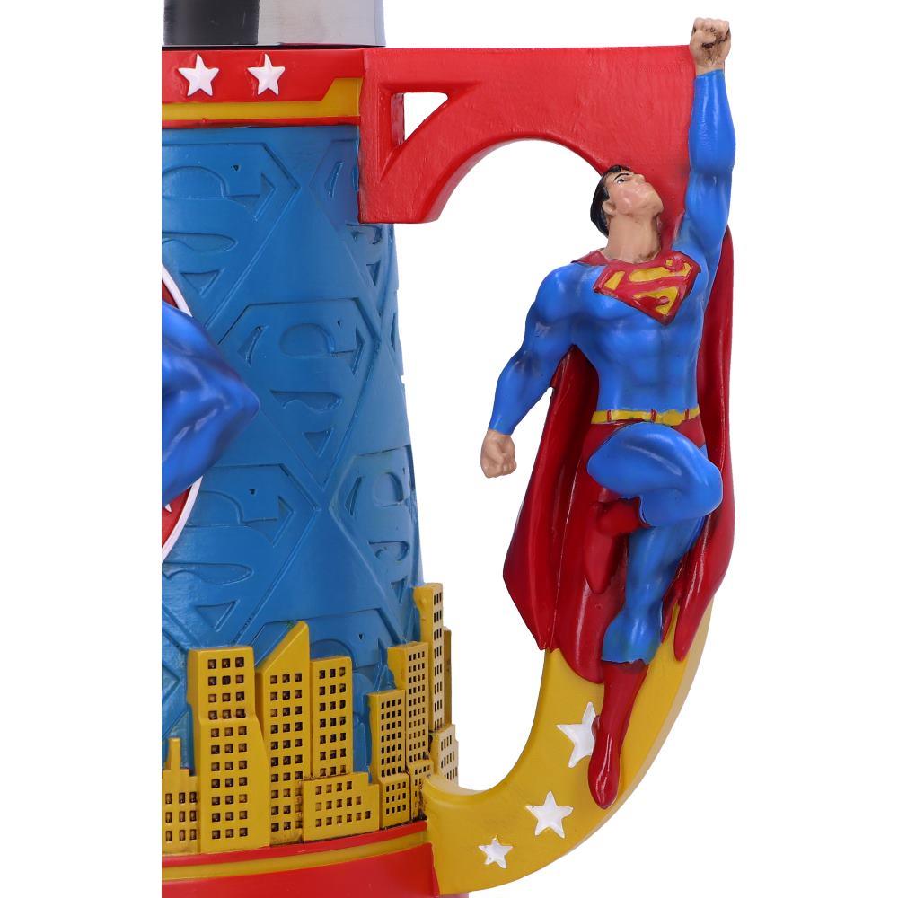 Superman Tankard Official DC Comics Mug Man of Steel Cup with City Skyline