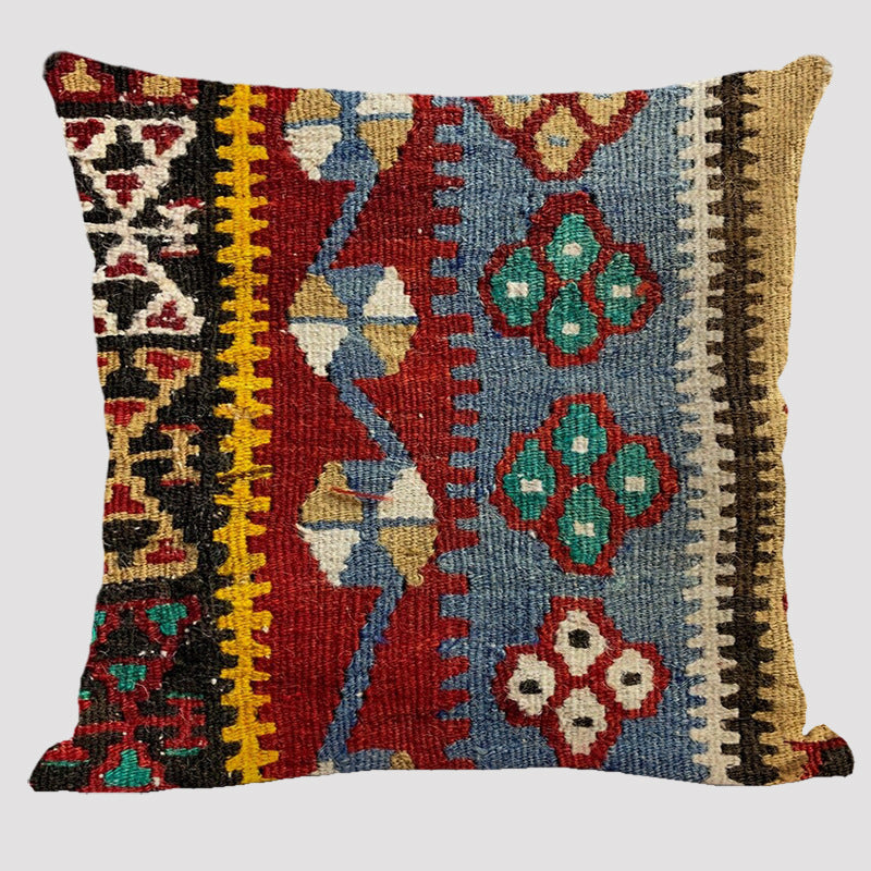 Bohemian Linen Pillow Ethnic Style