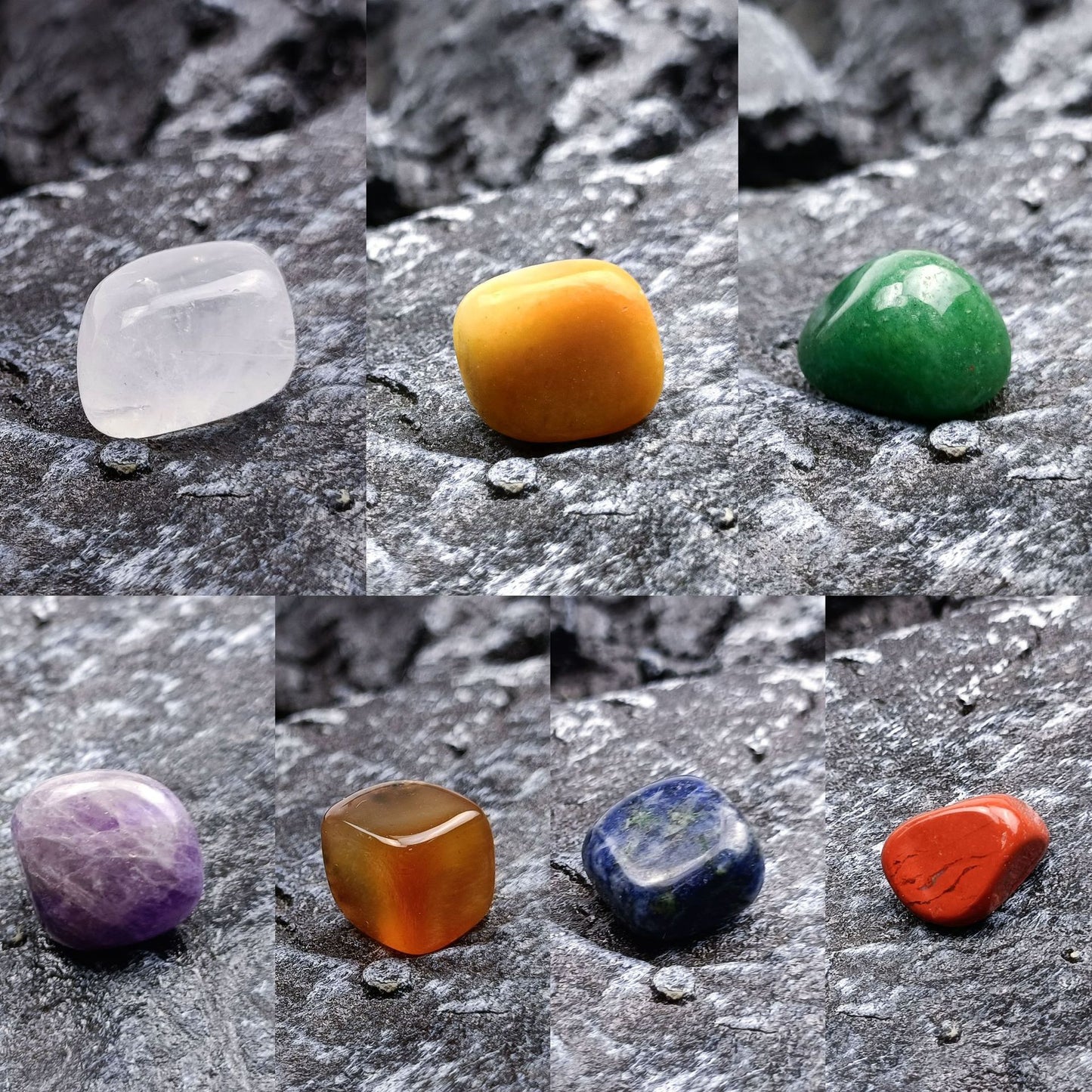 Irregular Natural Crystal Onyx Stone Color Necklace Set