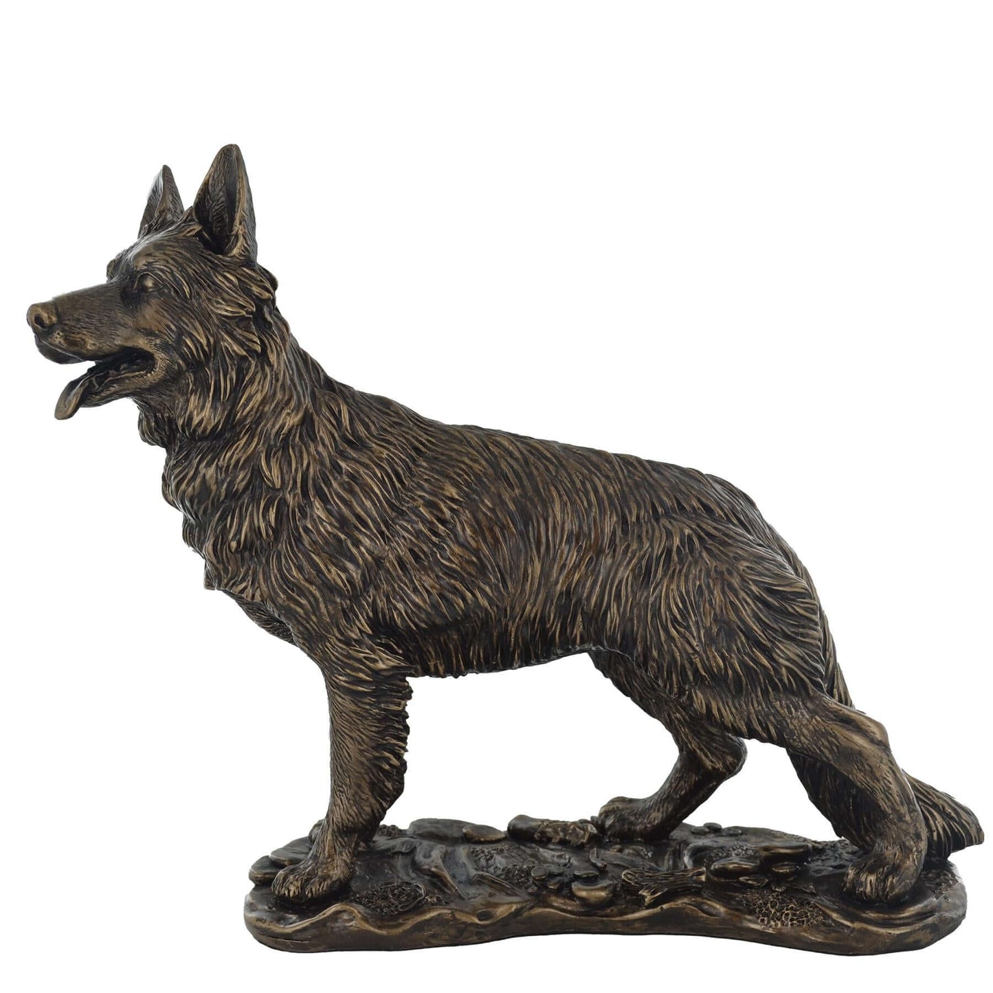 Elegant German Shepherd Bronze Effect Dog Sculpture - Resin Figurine for Home Decor | Collectible Shepherd Statue by R. Sefton