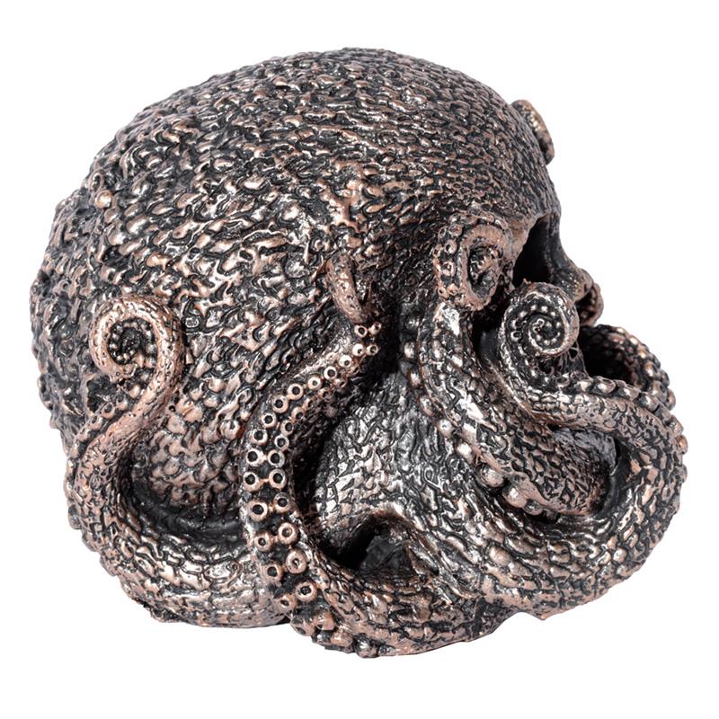 Gothic Octopus Skull Figurine Fantasy Resin Ornament Steampunk Victorian Decor