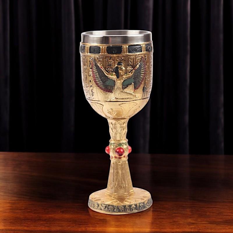 Egyptian Isis Goblet - Stunning Decorative Chalice - Egyptian Decor Ornament