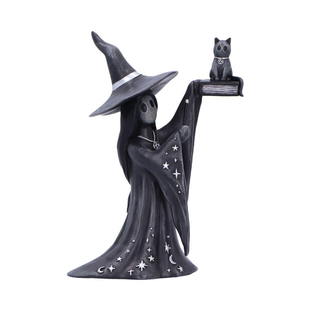 Little Souls Shimmer Witch Figurine Cat Spell book Gothic Altar Wiccan Art  Decor
