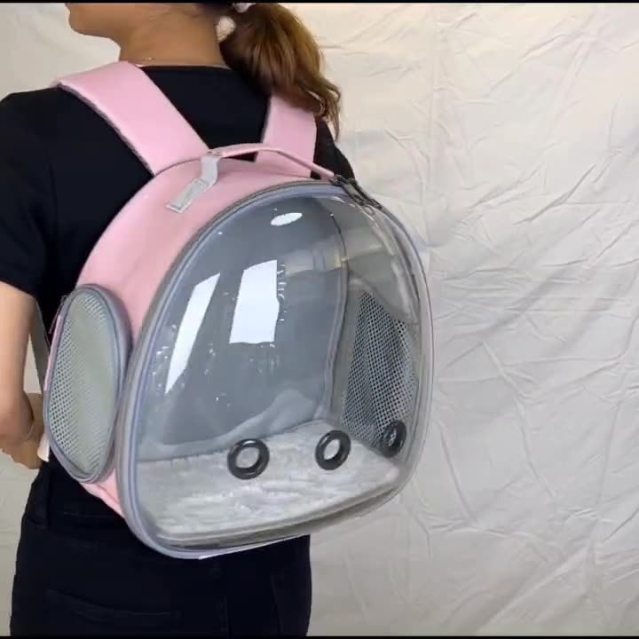 Pet Backpack Hamster Carrier Transparent Small Animal Carrier Guinea Pig Backpack Sugar Glider Ferret Pet Bag Rabbit Bunny Cage