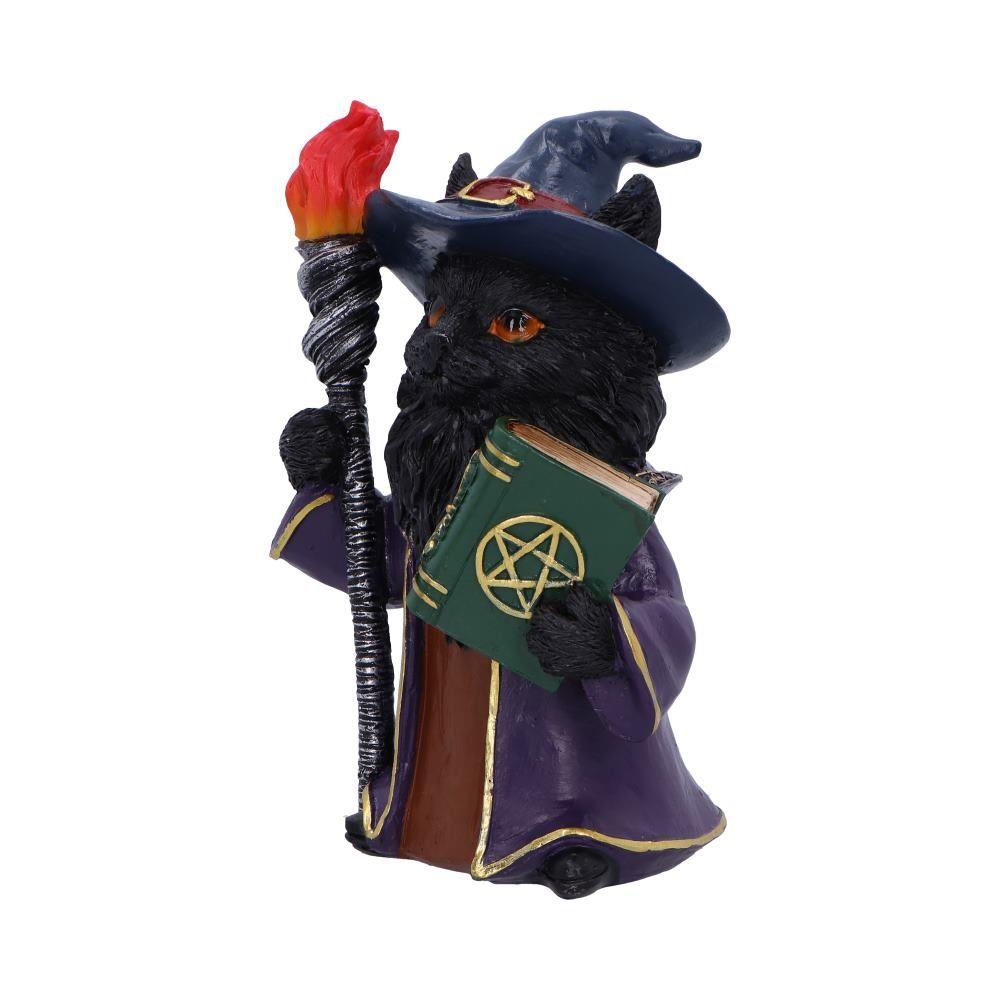 Magical Sorcerer Cat Figurine Wizard Ornament Wiccan Gothic Gift Witchcraft Decor