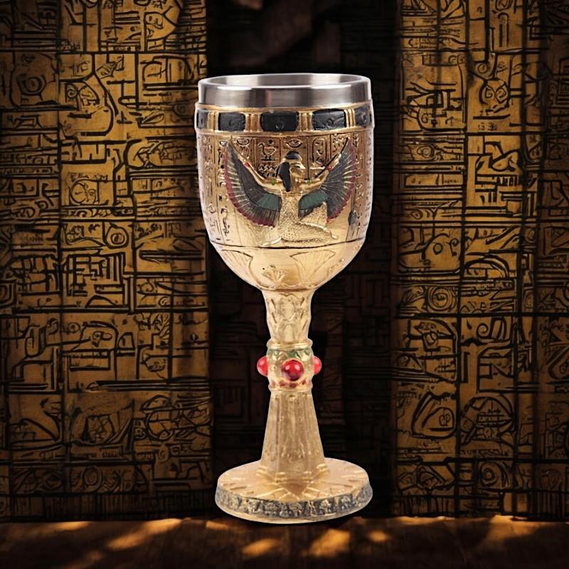 Egyptian Isis Goblet - Stunning Decorative Chalice - Egyptian Decor Ornament