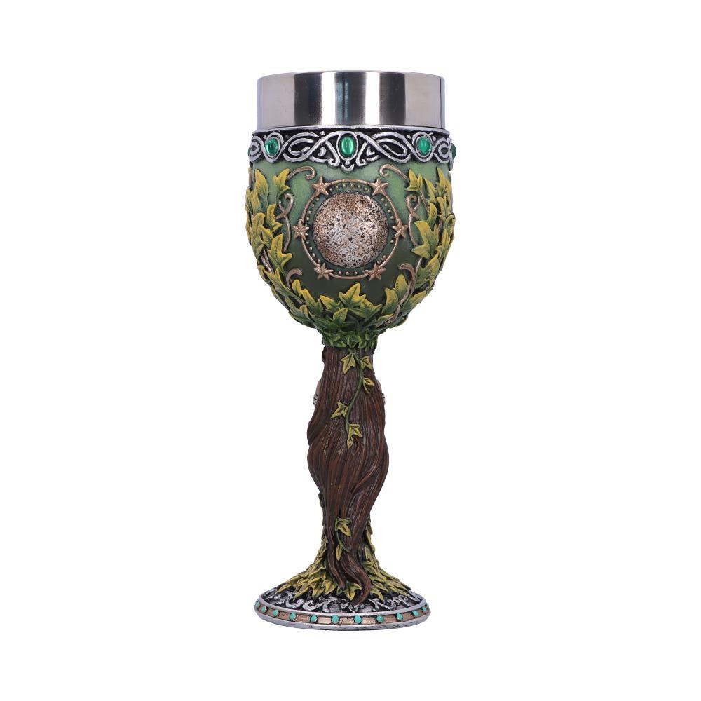 Wiccan Triple Moon Pagan Goblet Goddess Mother Earth Chalice Drinking Vessel