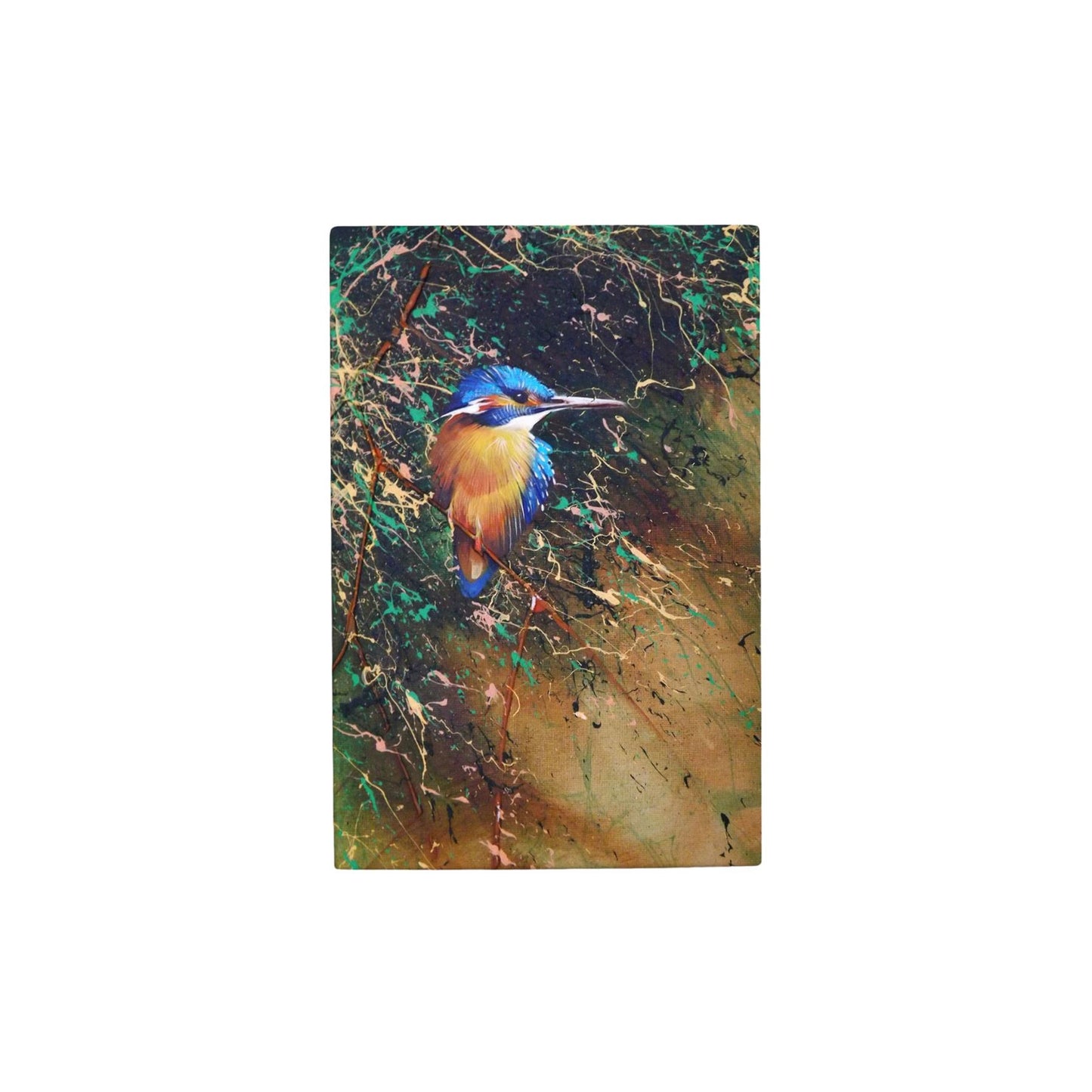 Kingfisher on Look Out Ceramic Art Tile by D. Finney | 30x20 cm | Wall Art Décor