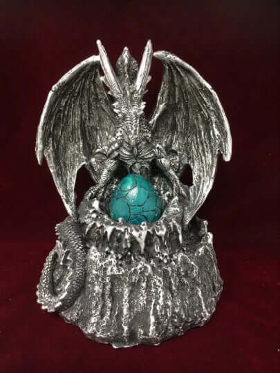 Dragon Guardian with LED Light Fantasy Sculpture Mythical Statue Ornament Dragons Collection