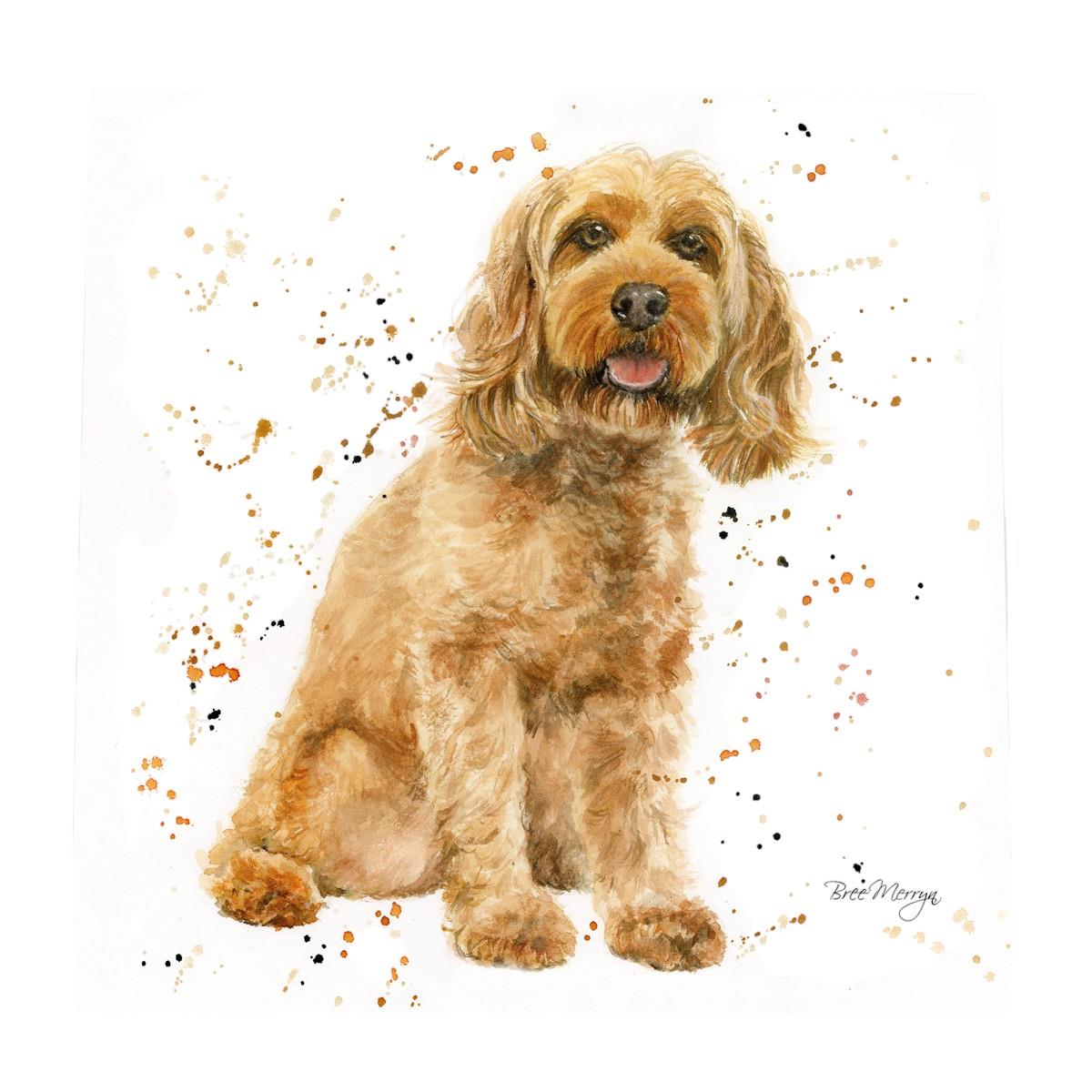 Carta Cockapoo Ceramic Art Tile by Bree Merryn - 20x20cm Ready to Hang | Unique Dog Lover Gift-Osiris Craftworks