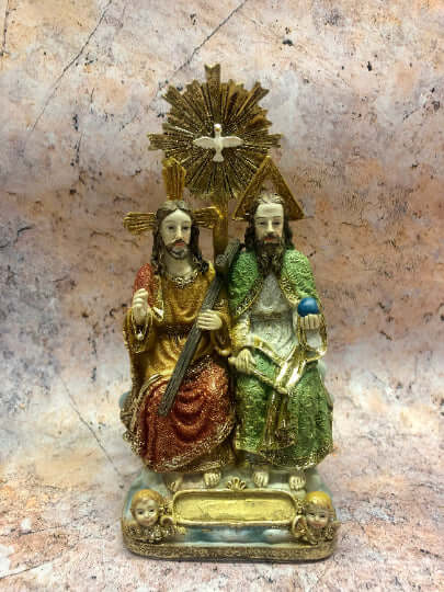 Holy Trinity Religious Sculpture God Jesus Christ Holy Spirit Statue for Home or Chapel