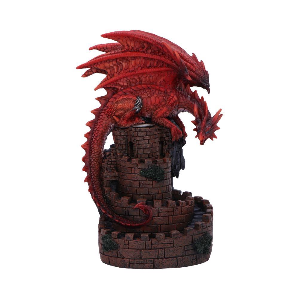 Fire Dragon Tower Burner Backflow Incense Holder Fantasy Gothic Statue Decor