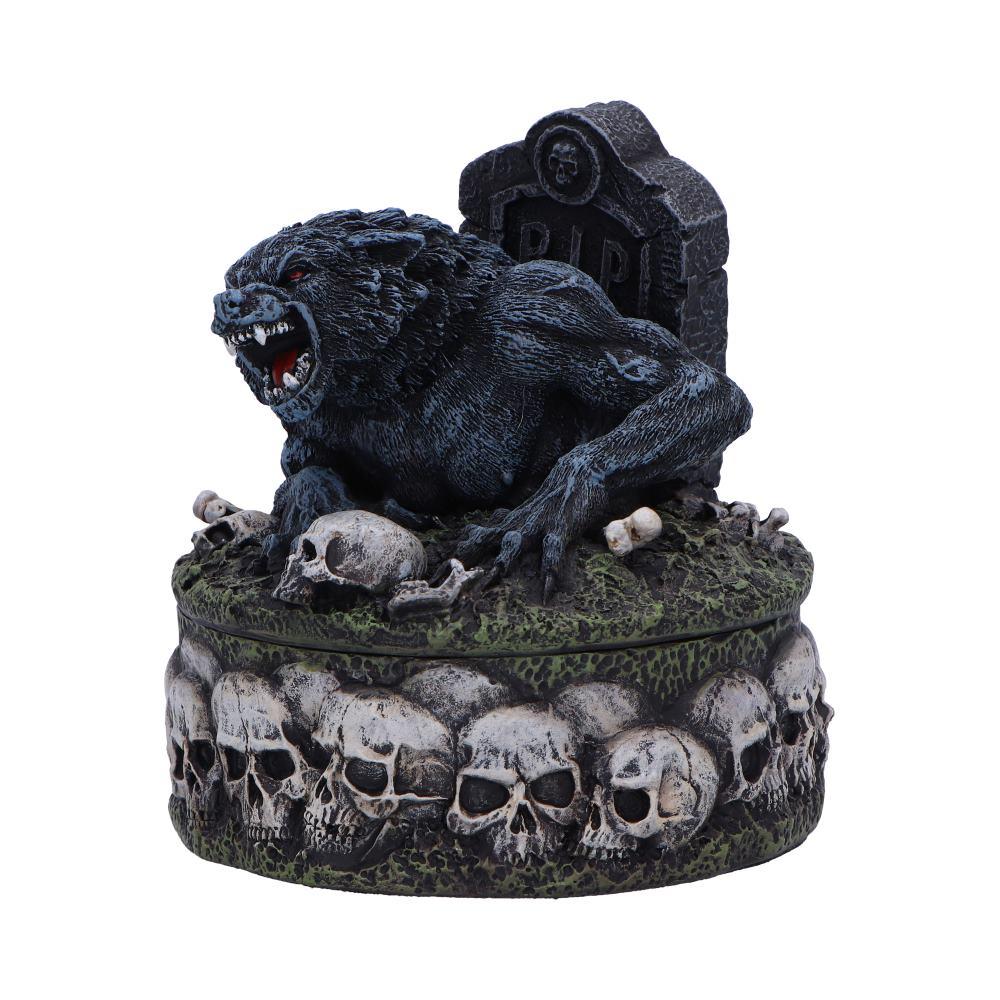 Horror Werewolf Figurine Box Gothic Storage Dark Figurine Trinket Holder Occult Art