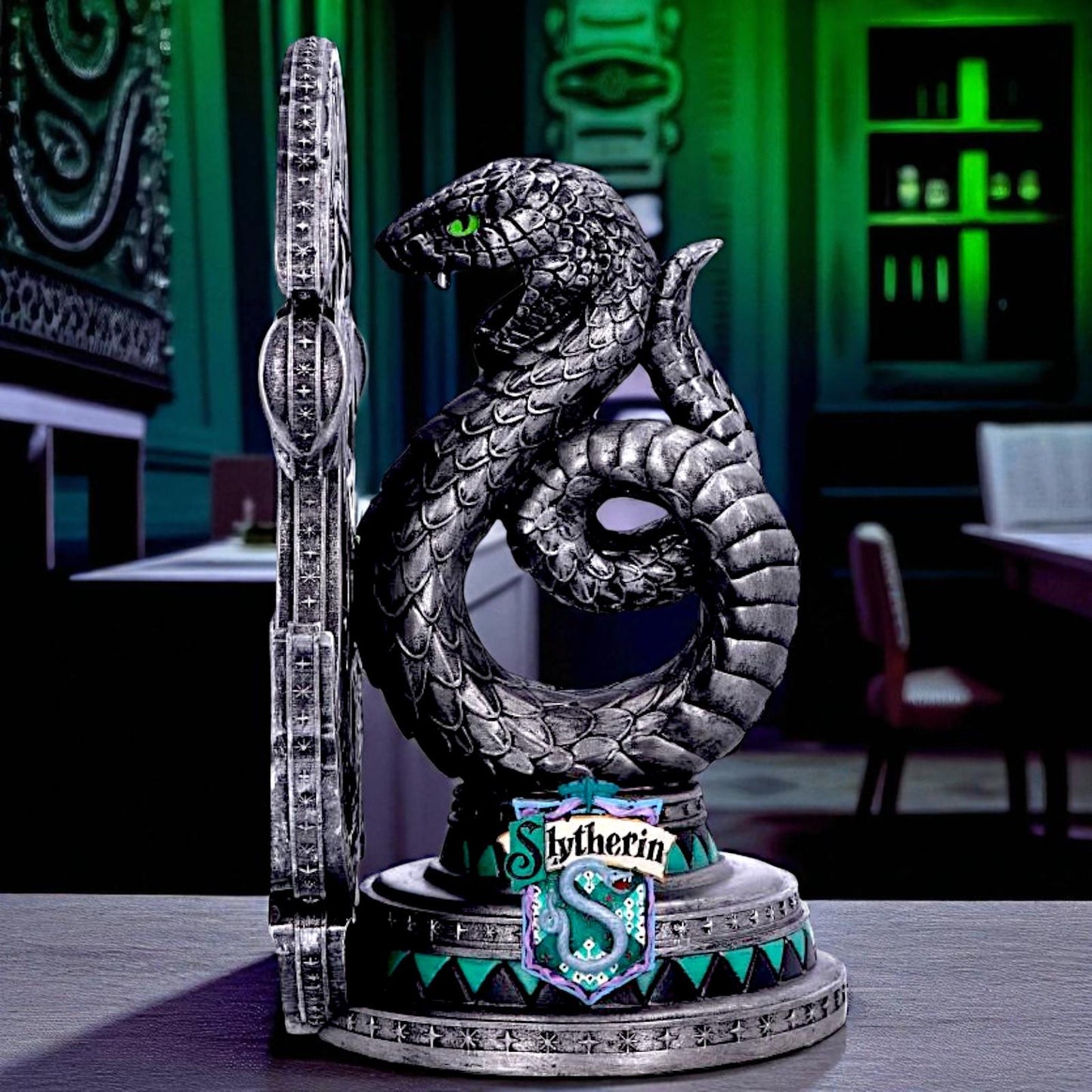 Collectable Slytherin Serpent Bookend Statue Harry Potter Home Office Library