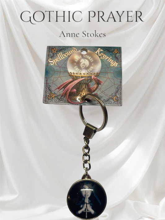 Set of 3 Anne Stokes Gothic Prayer Keyrings – Enchanting Fantasy Design, Collectible Gift Item