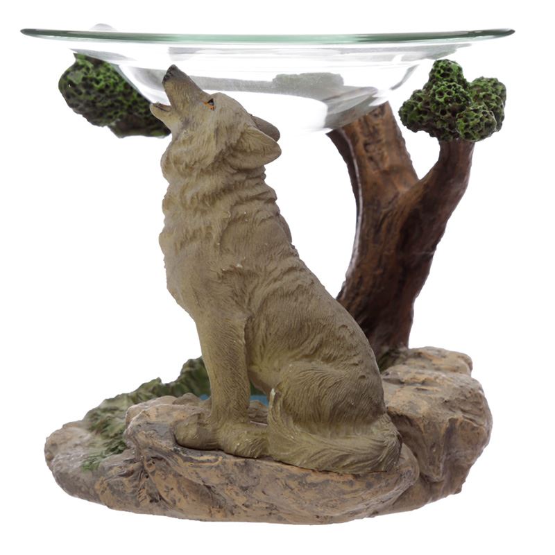 Gothic Wolves Oil Burner Fantasy Art Wolf Incense Warmer Home Decor Ornament