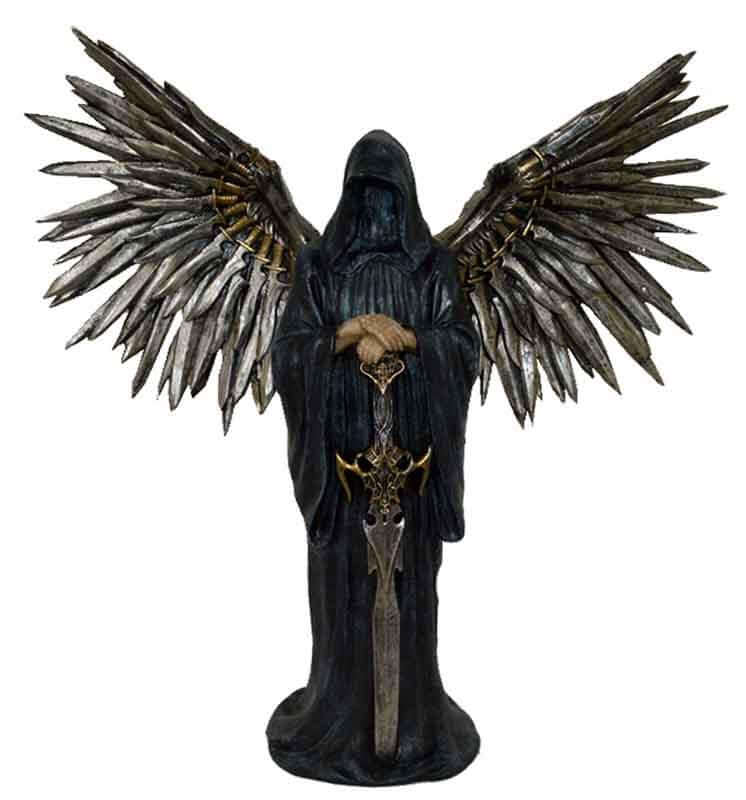 Grim Reaper with Sword Statue - Gothic Home Decor Dark Fantasy Collectible-Osiris Craftworks