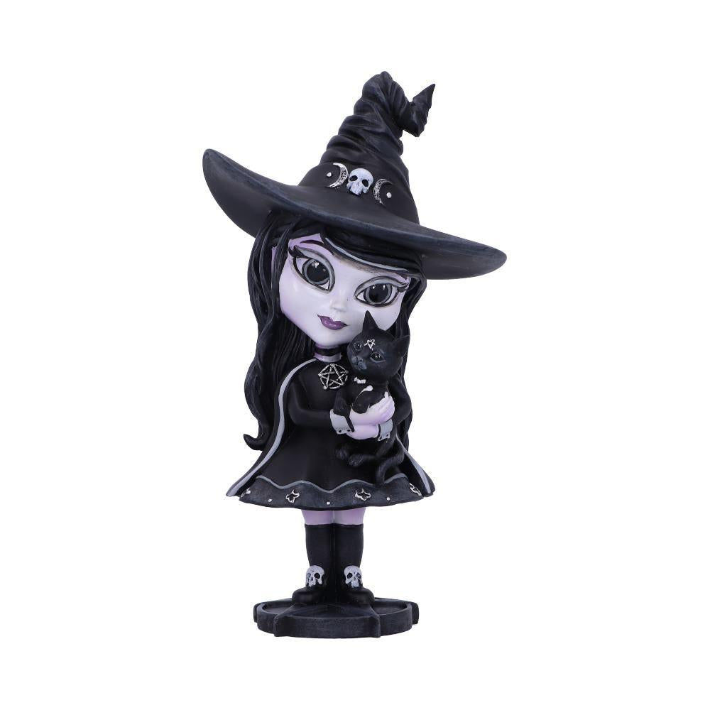 Cute Gothic Witch Figurine Spooky Halloween Art Decor Occult Collectible Gift