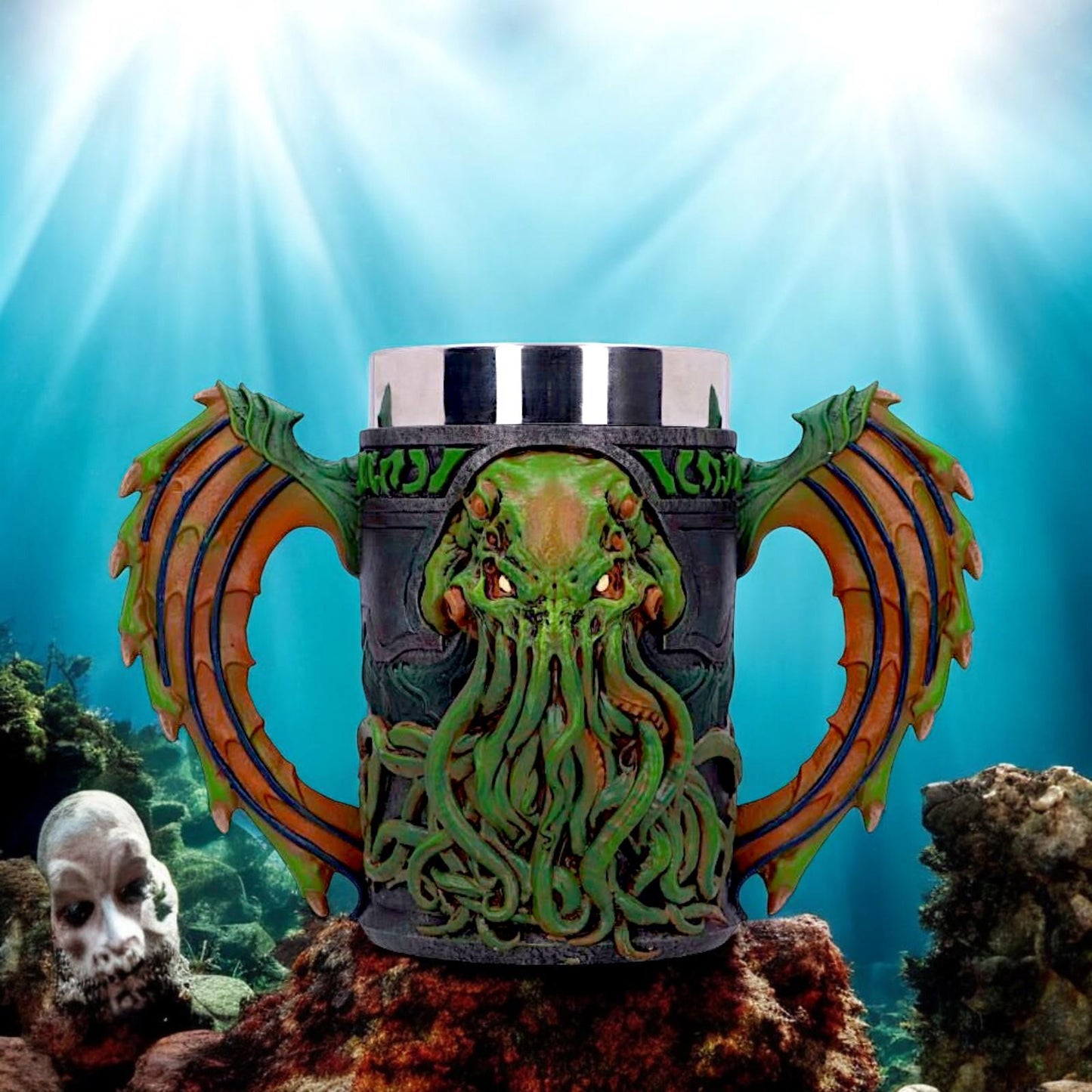 Cthulhu Gothic Fantasy Drinking Tankard Halloween Mythical Horror Art Decor Gift