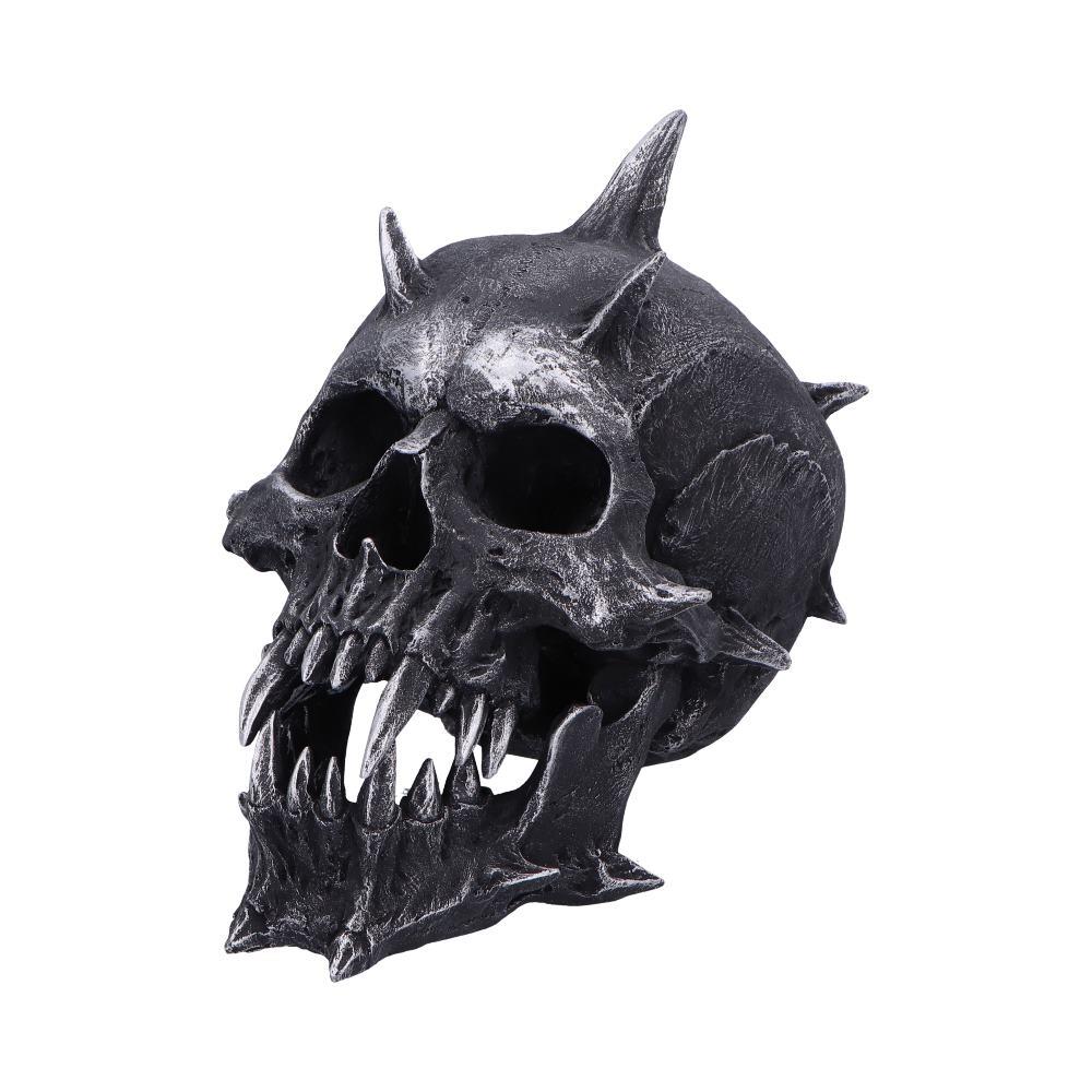 Gothic Spiked Demon Skull Figurine Fanged Horror Decor Halloween Scary  Statue