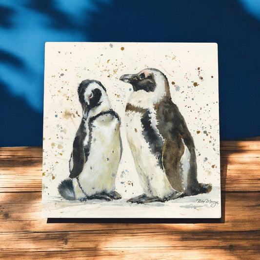 PETE AND PEGGY Ceramic Art Tile by Bree Merryn 20x20cm Wall Decor Ready to Hang Boxed Artwork for Home & Gifts-Osiris Craftworks