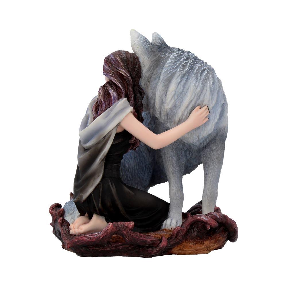 Wolf Guardian Woman Figurine Anne Stokes Fantasy Art Gothic Pagan Wicca Resin Collectible