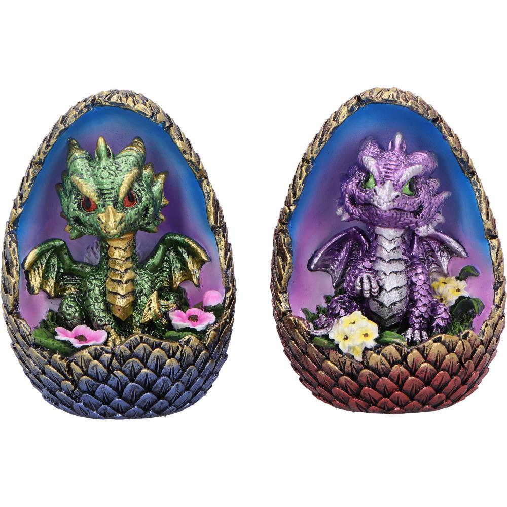 Enchanted Gothic Fantasy Dragon Egg Figurines Blooming Brood Collectible Statue