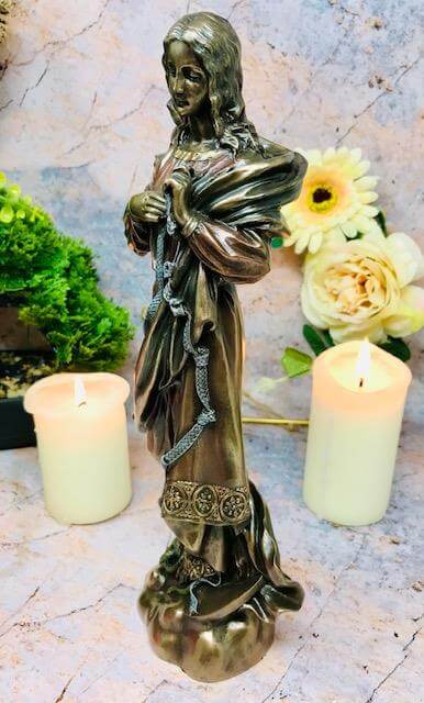 Osiris Trading UK Bronze Effect Virgin Mary Our Lady Untier Of Knots Sculpture Statue Religious Ornament