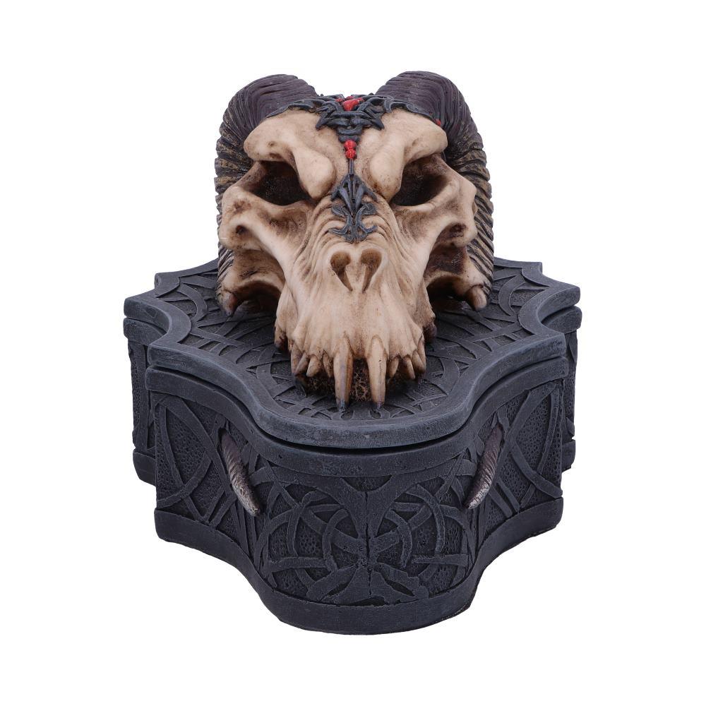 Fantasy Gothic Dragon Skull Box Monte Moore Design Collectible Trinket Storage