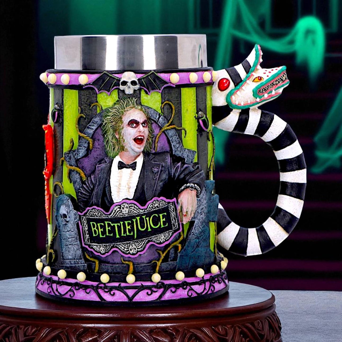 Official Beetlejuice Tankard Gothic Mug Halloween Movie Collectible Drinkware