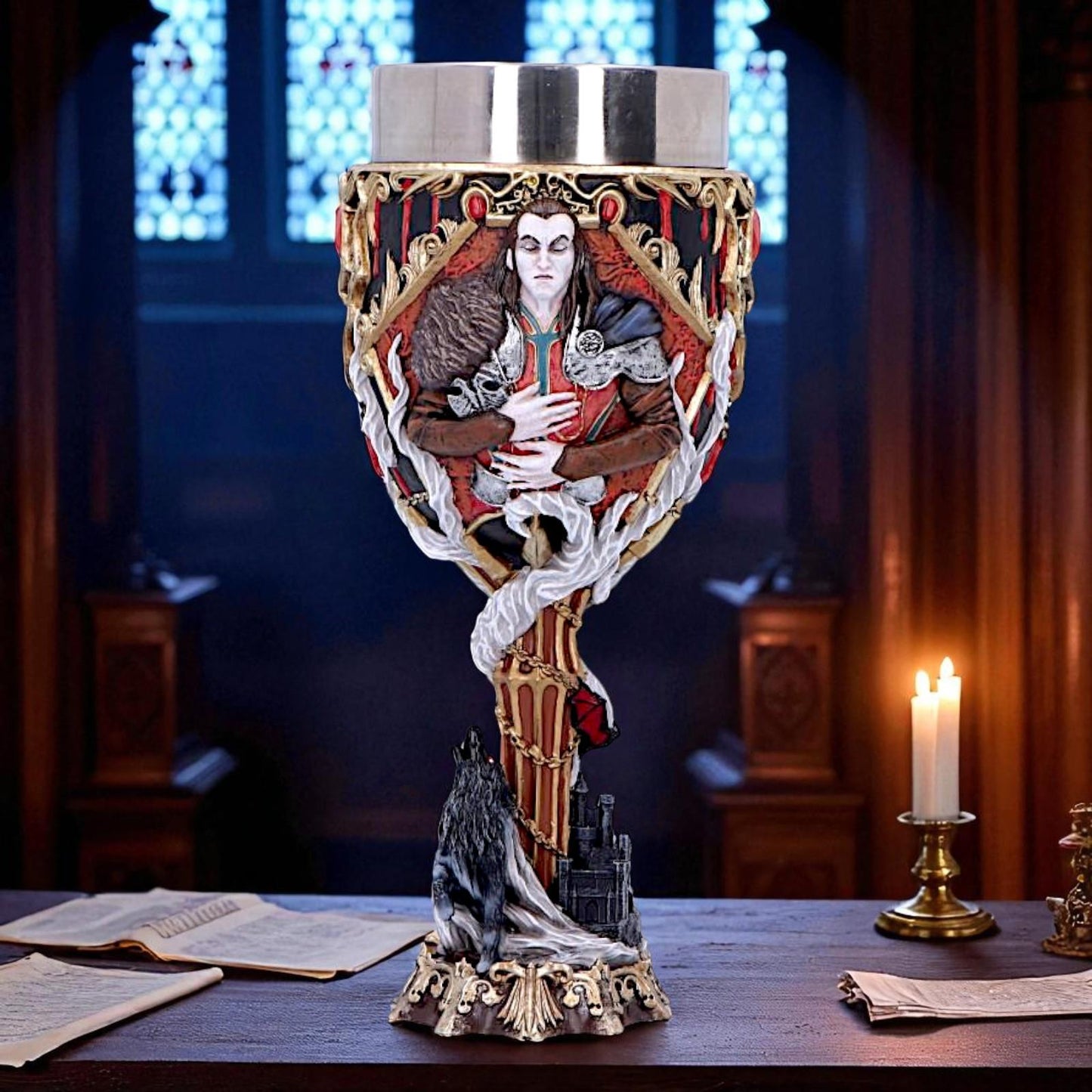 Official Dungeons & Dragons Strahd Goblet Barovia Vampire Cup Gothic Chalice