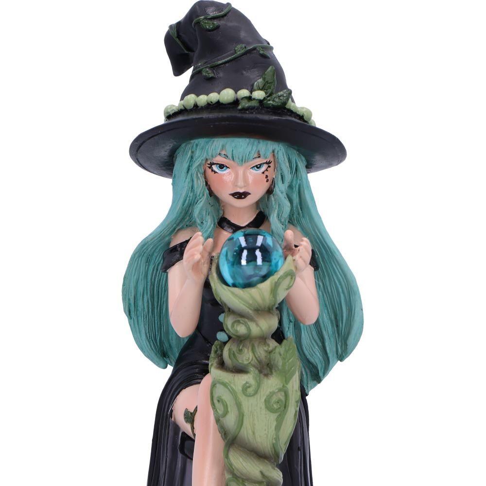 Sage Sugar & Spice Witch Figurine 17.5cm – Mystica Green Witch Decor for Collectors Boxed