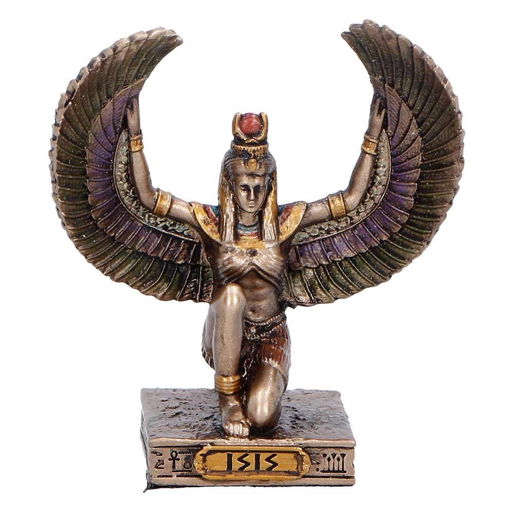 Small Isis Goddess of Magic Figurine Egyptian Mythology Winged Collectible Decor