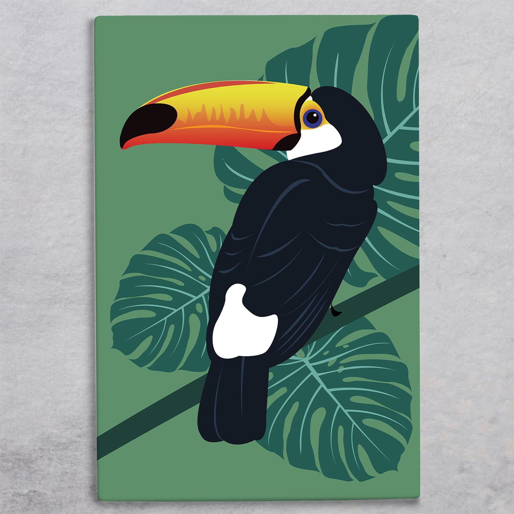 Vibrant TOUCAN Ceramic Wall Art Tile by Katie Pearson - 30x20cm Tropical Jungle Decor Ready to Hang, Handmade Quality Art-Osiris Craftworks