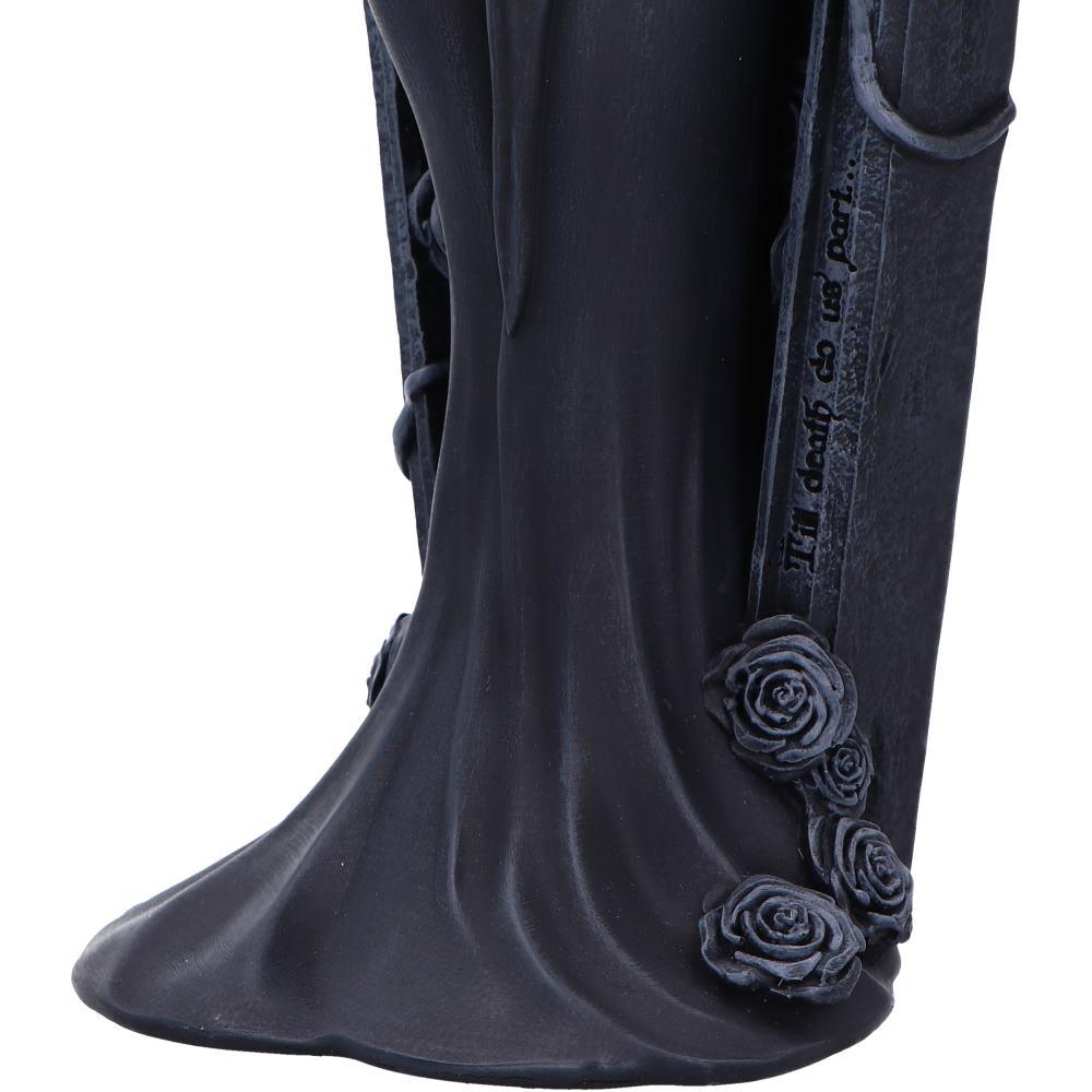 Fantasy Skeleton Couple Figurine Macabre Romantic Gothic Coffin Embrace Statue